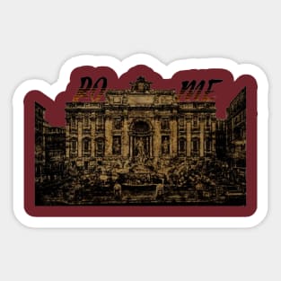 Trevi Fountain Rome Sticker